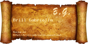 Brill Gabriella névjegykártya