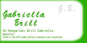 gabriella brill business card